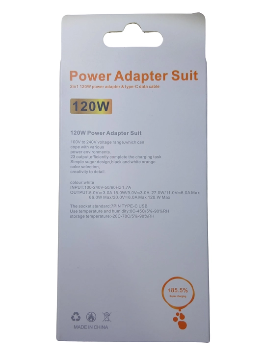 Redmi Type-C uchun 120 Vt turbo zaryadlash adapteri, 220 V tez zaryadlash