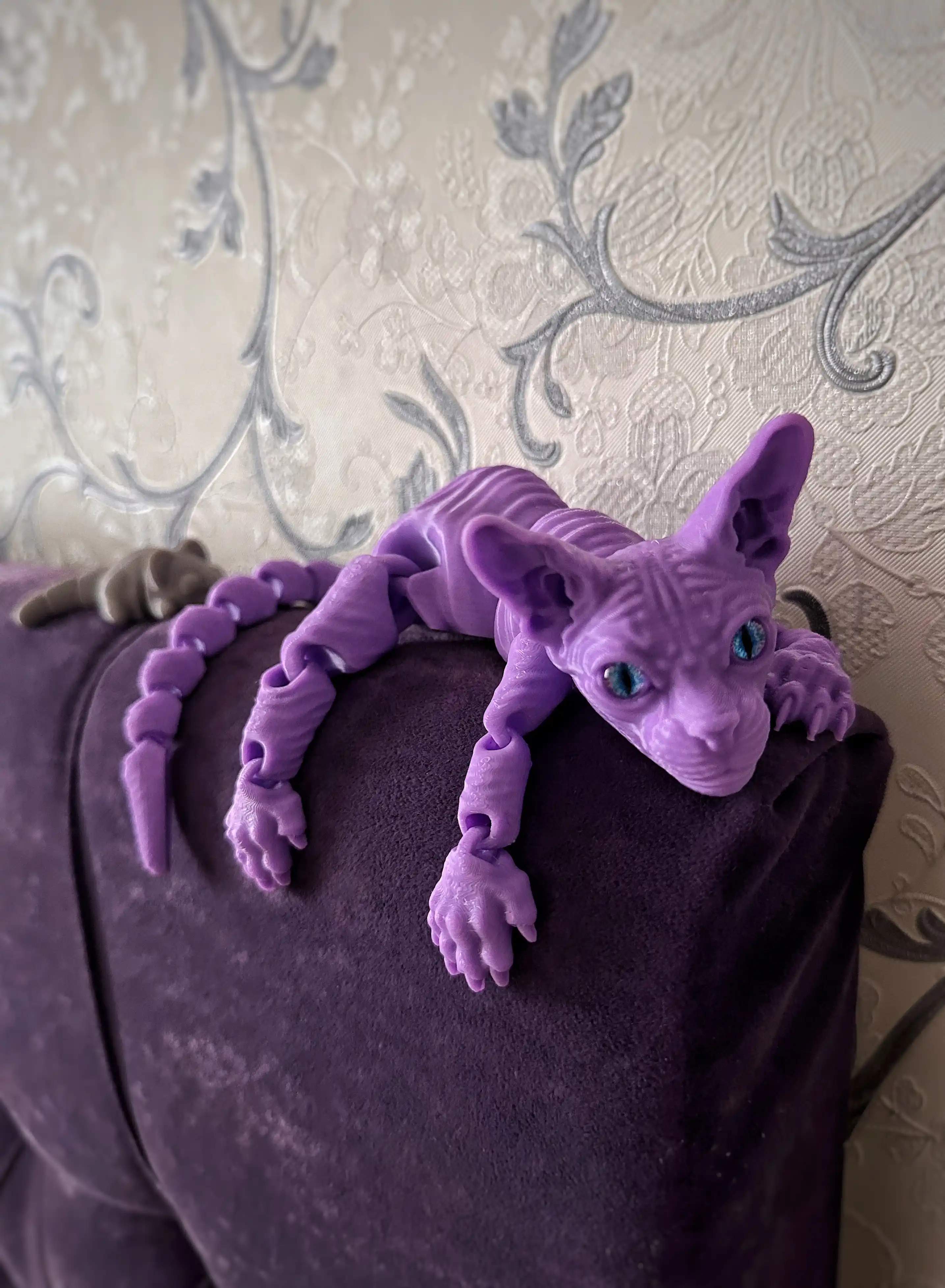 Сфинкс кот, подвижная игрушка кошка, котик и белка антистресс. 3д игрушки