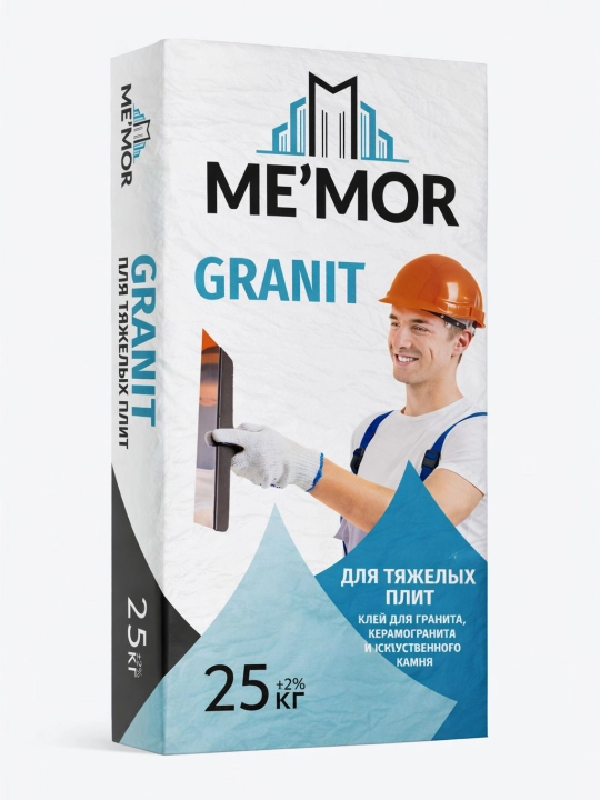 Клей для гранита и тяжелой плитки MEMOR 25 кг - 