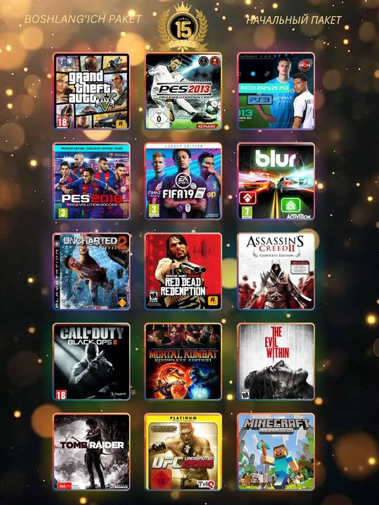 Sony PlayStation 3 Slim, 250–500GB, с установленными играми, 1–4 геймпада