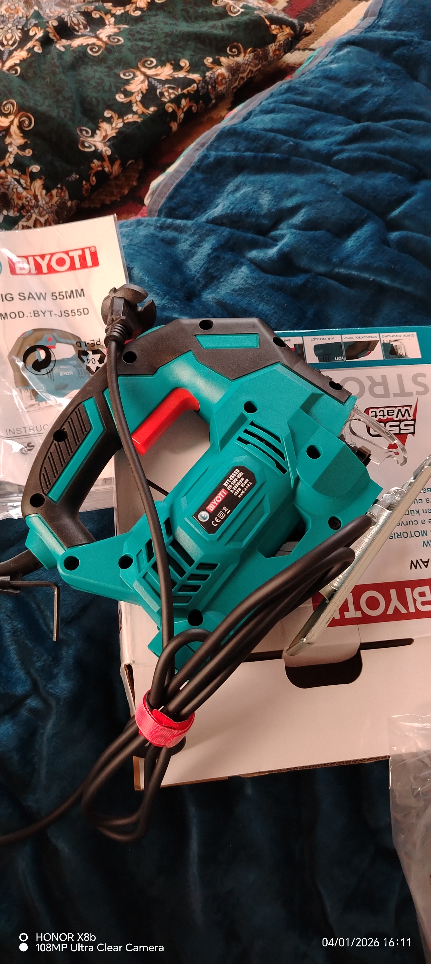 Elektr lobzik BIYOTI BYT-JS55D, 550 Vt, tezligini sozlash