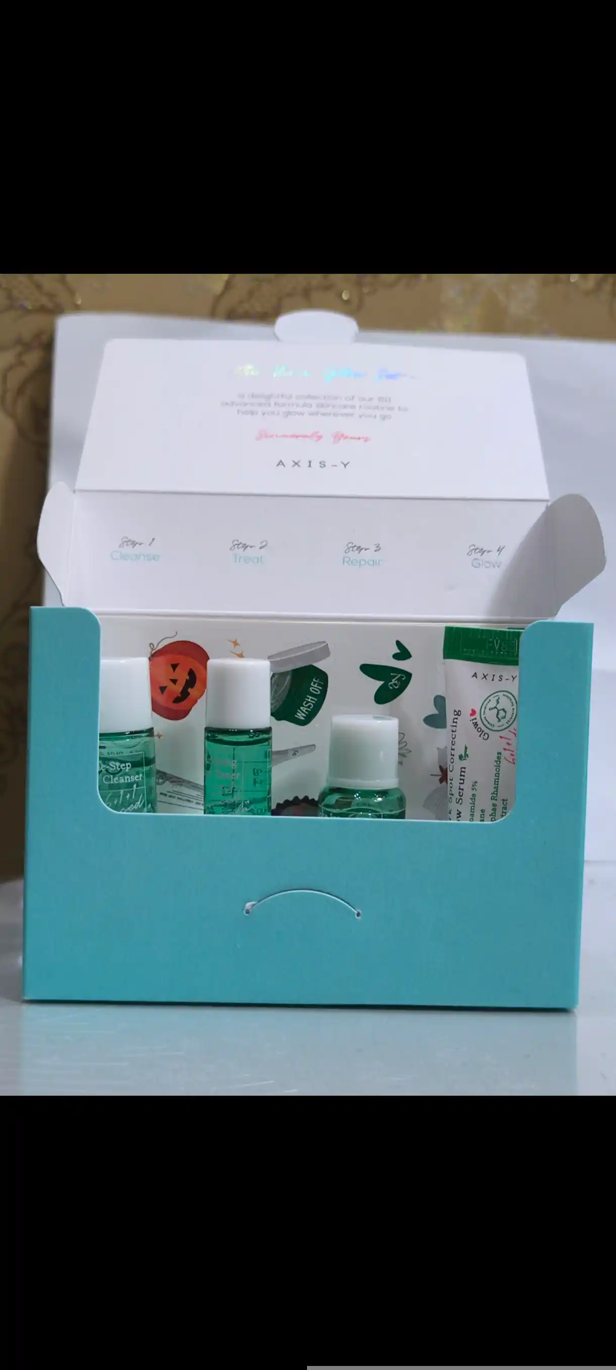 AXIS-Y Mini Glow Set – yuz parvarishi uchun mini to‘plam