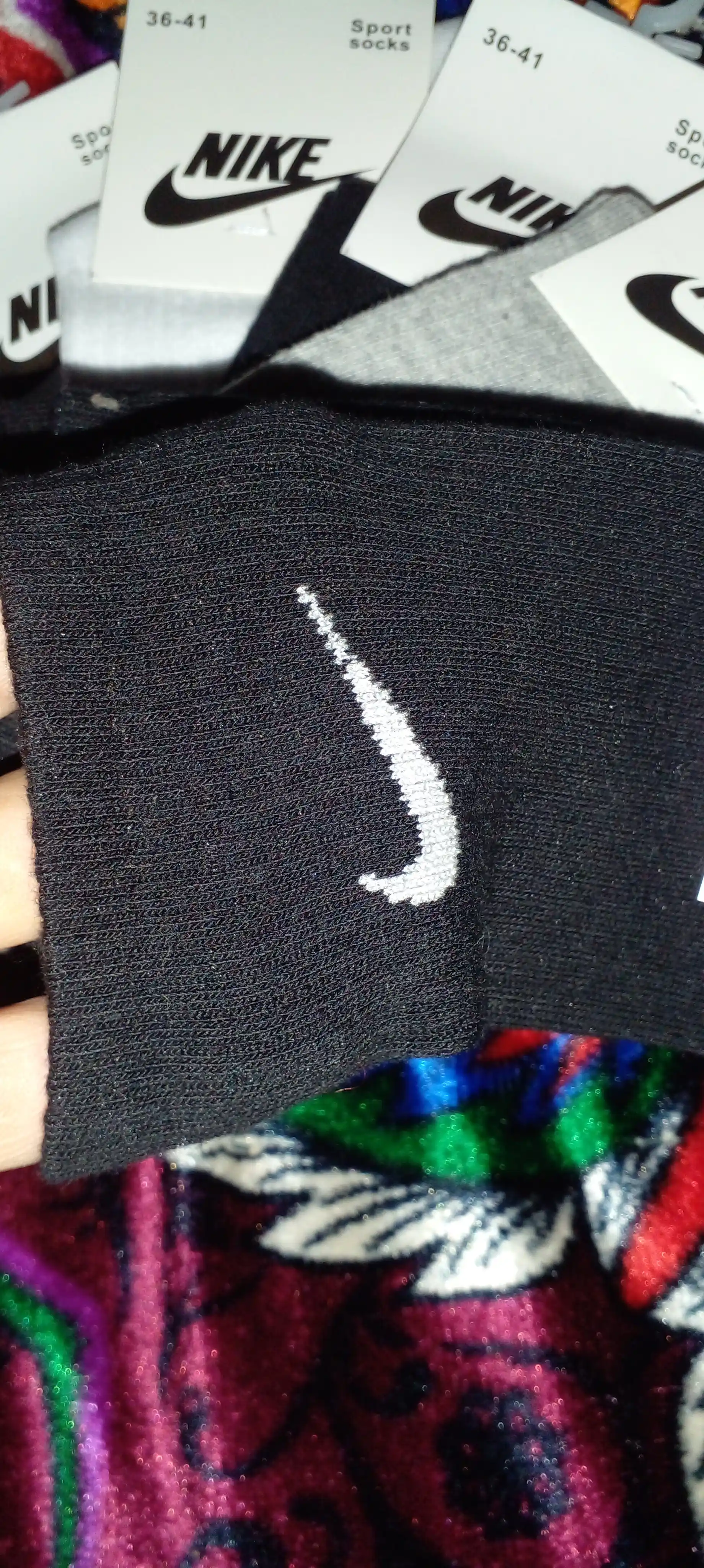 "NIKE" erkaklar va ayollar uzun sport paypoqlar, yoz mavsumi uchun, 3-5-10 donalik to‘plam