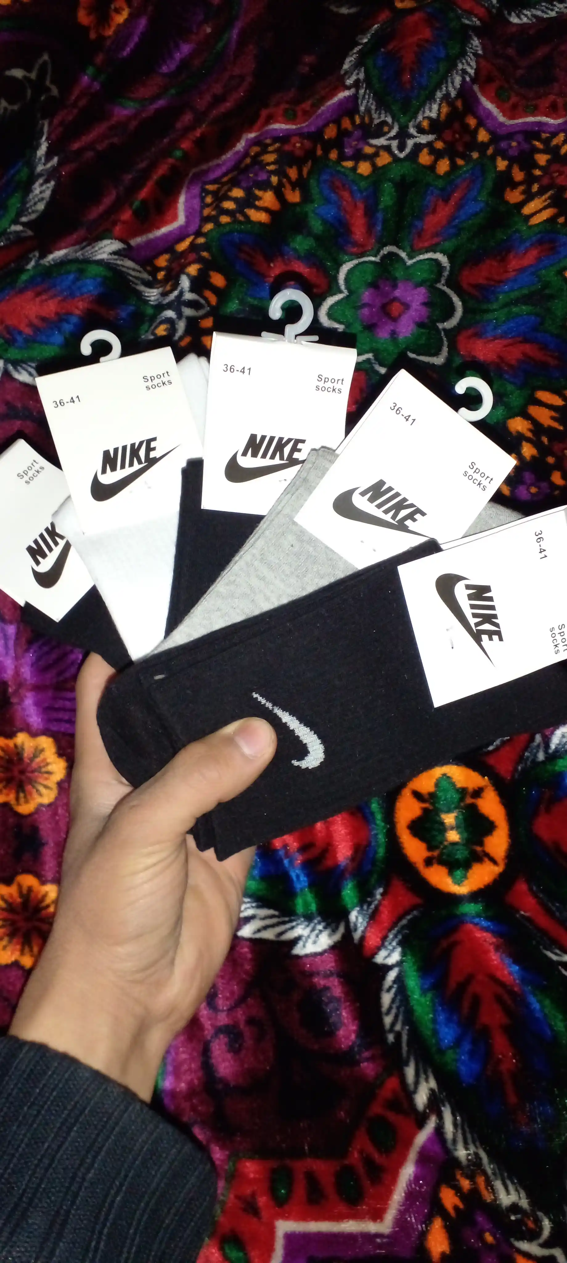 "NIKE" erkaklar va ayollar uzun sport paypoqlar, yoz mavsumi uchun, 3-5-10 donalik to‘plam