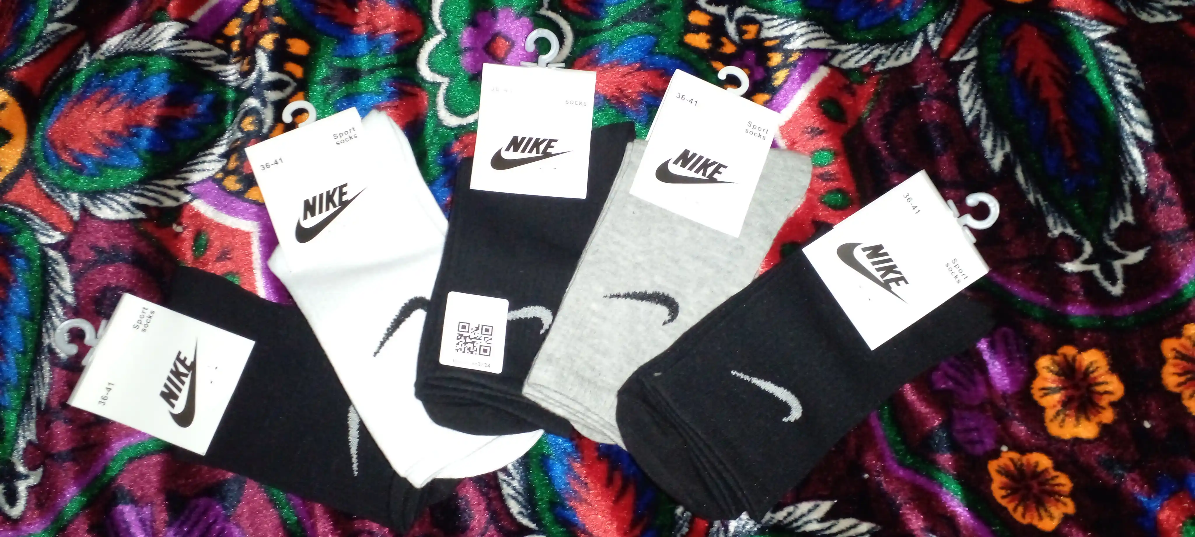 "NIKE" erkaklar va ayollar uzun sport paypoqlar, yoz mavsumi uchun, 3-5-10 donalik to‘plam