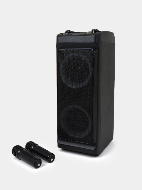 ZQS 4290 – mikrofonli portativ Bluetooth kolonka, yorqin LED chiroqlar bilan