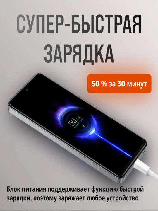 Кабель для быстрой зарядки 33 Вт Type-C для Samsung, Xiaomi и Redmi