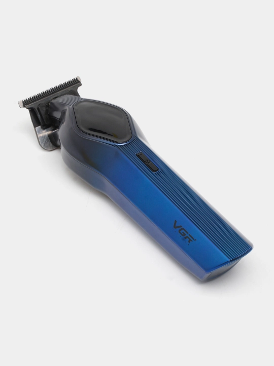 VGR Professional simsiz soch va soqol olish kesish mashinkasi, LCD displeyli VGR trimmeri