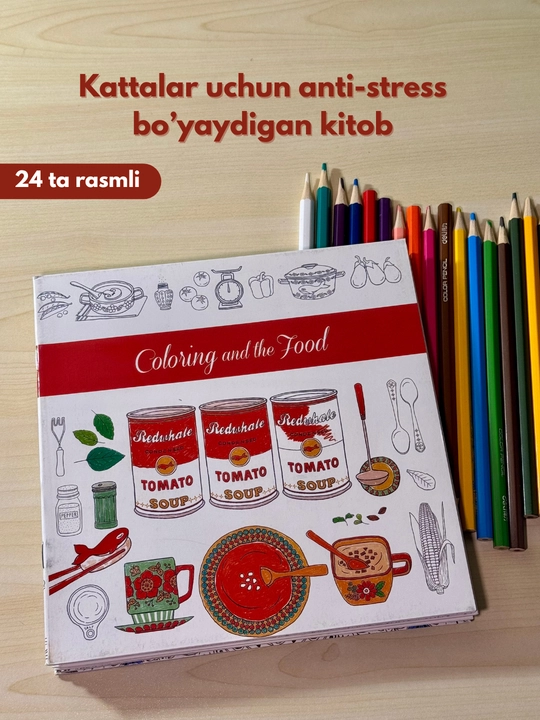 Mandala, anti-stress, boyash kitobi, raskraska kattalar uchun, 24ta rasmli, sifatli qog'oz - 