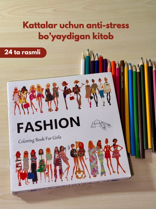Mandala, anti-stress, boyash kitobi, raskraska kattalar uchun, 24ta rasmli, sifatli qog'oz - 