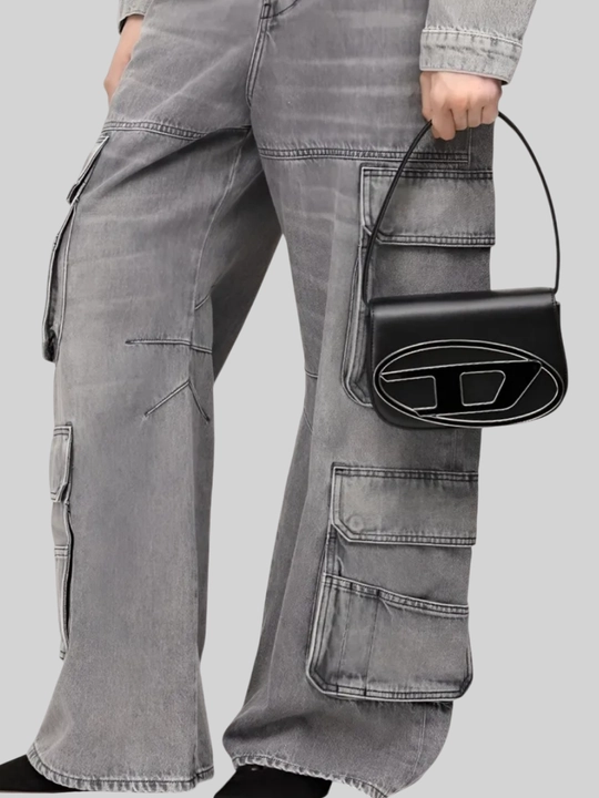Кожаная сумка Diesel женская, 3 цвета, с коробкой, 2 ремешка, белая, черная, красная