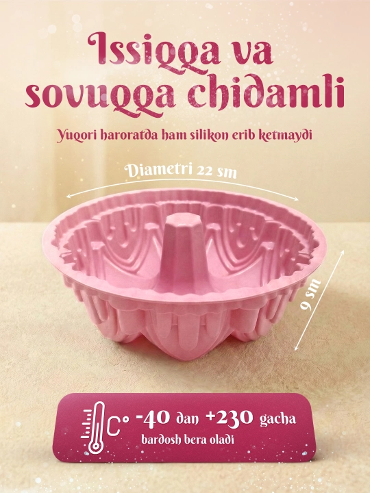 Tort, keks va pishiriqlar uchun sifatli silikon qolip