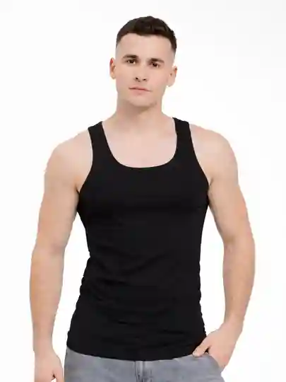 Erkaklar ich kiyimi, choksiz, paxtali mayka, erkaklar maykasi — XXXL / Черный
