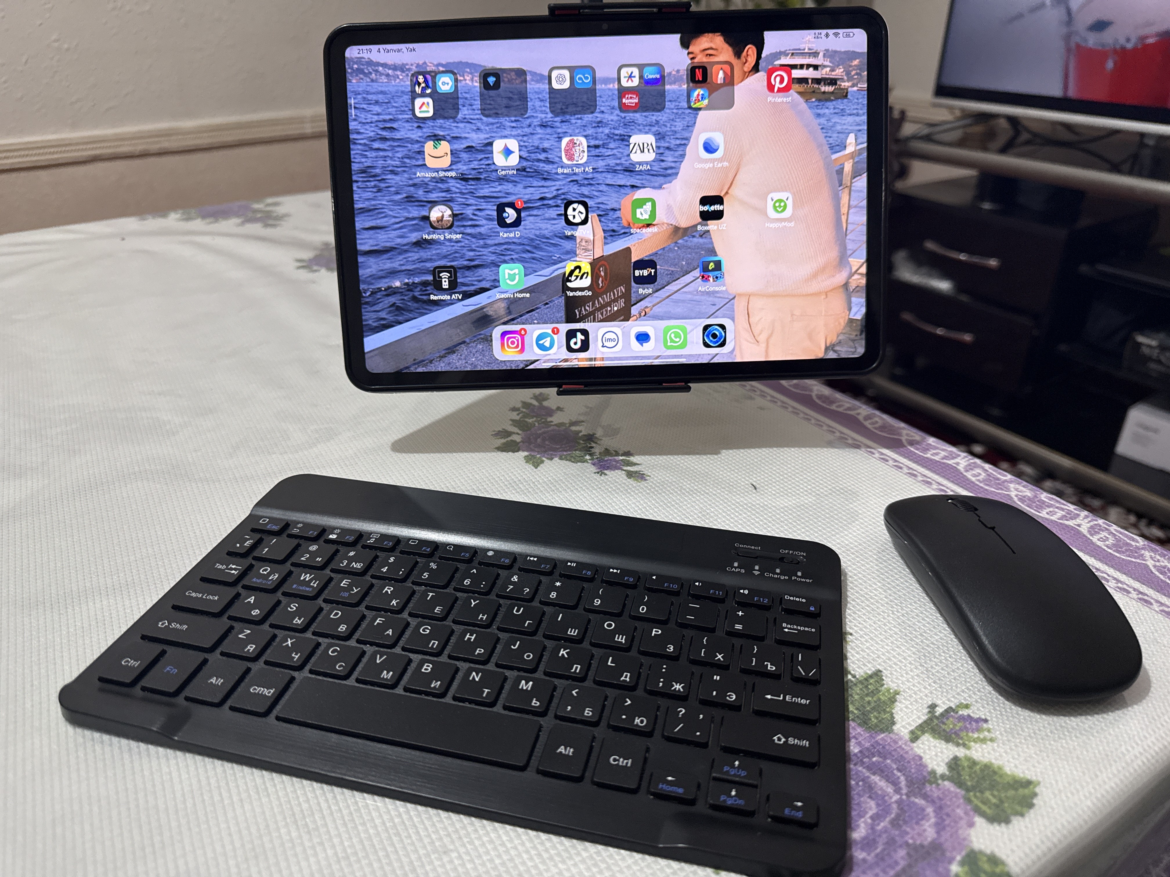 Simsiz Bluetooth klaviatura va sichqoncha telefon, noutbuk, televizor, planshet uchun