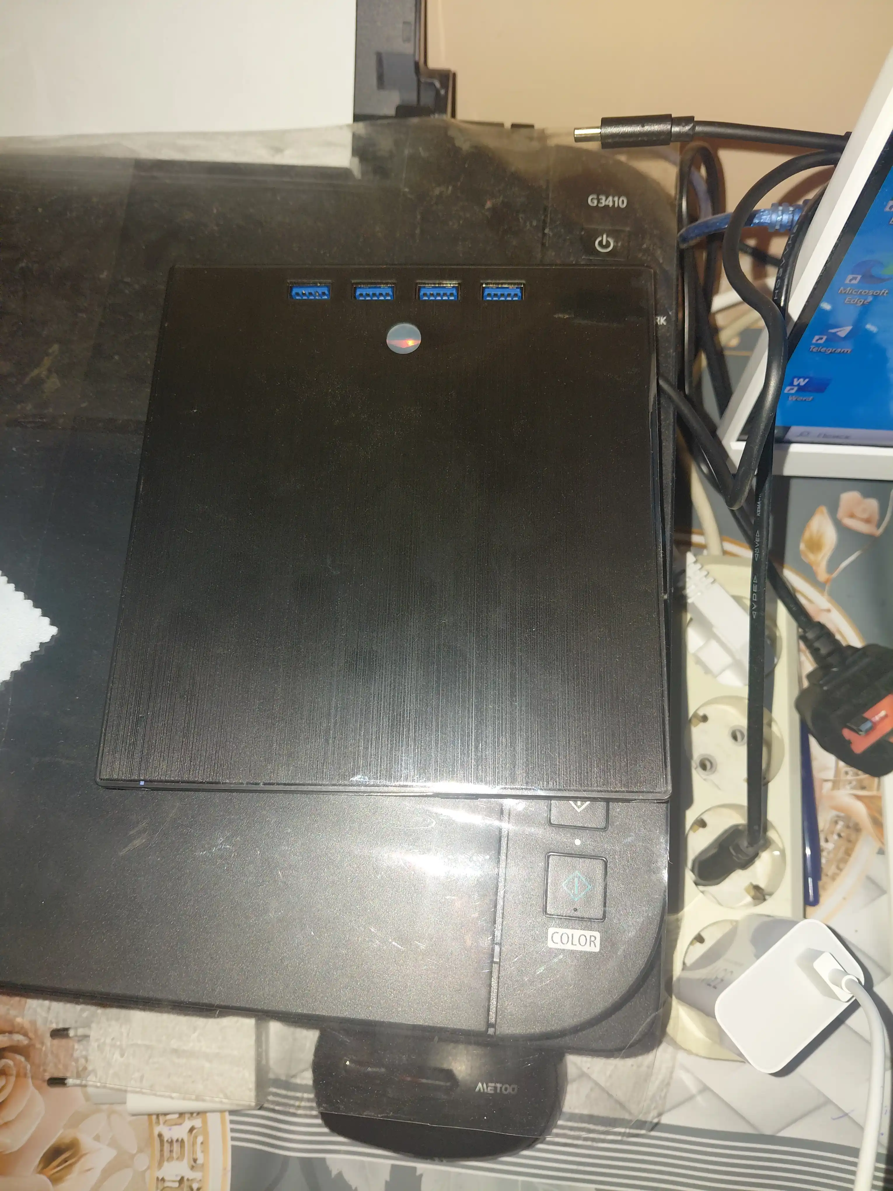 Tashqi DVD RW USB 3.0 Type-C, optik privod, noutbuklar va kompyuterlar uchun