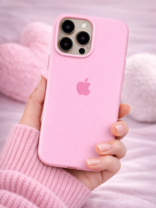 IPhone 13, 14, 15, 16, 17 Pro, Maks, rangli, silikon g'iloflar