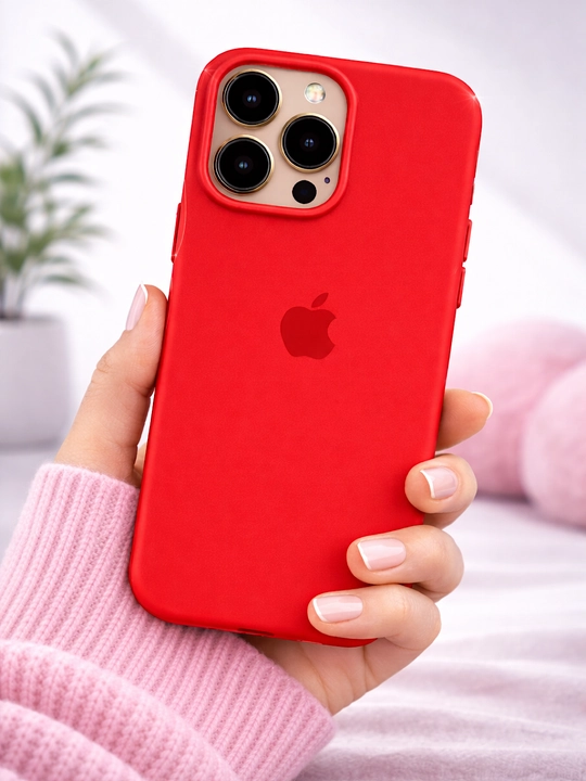 IPhone 13, 14, 15, 16, 17 Pro, Maks, rangli, silikon g'iloflar