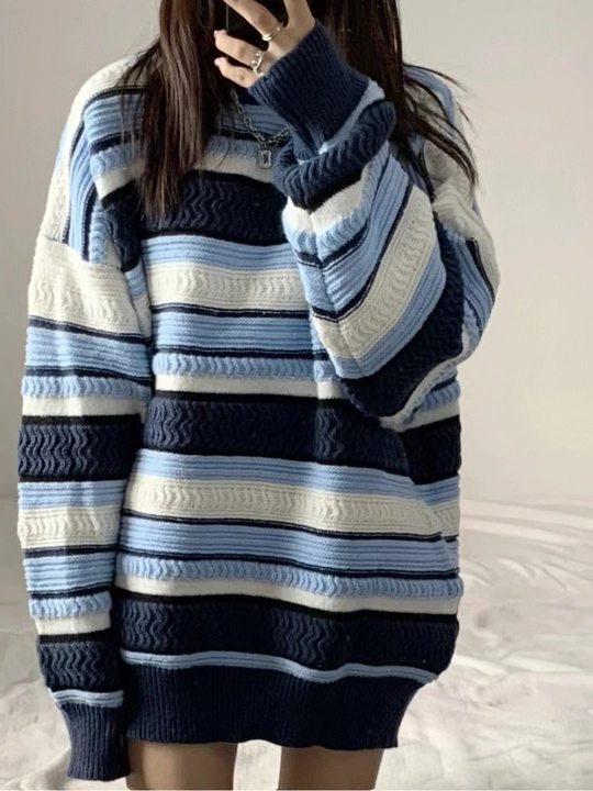 Svitеr ayollar uchun toqilgan ELLY FASHION oversize, iliq