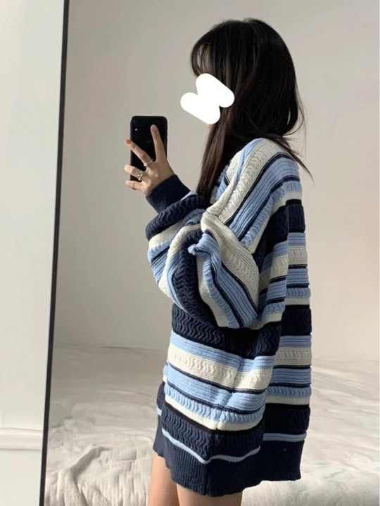 Svitеr ayollar uchun toqilgan ELLY FASHION oversize, iliq