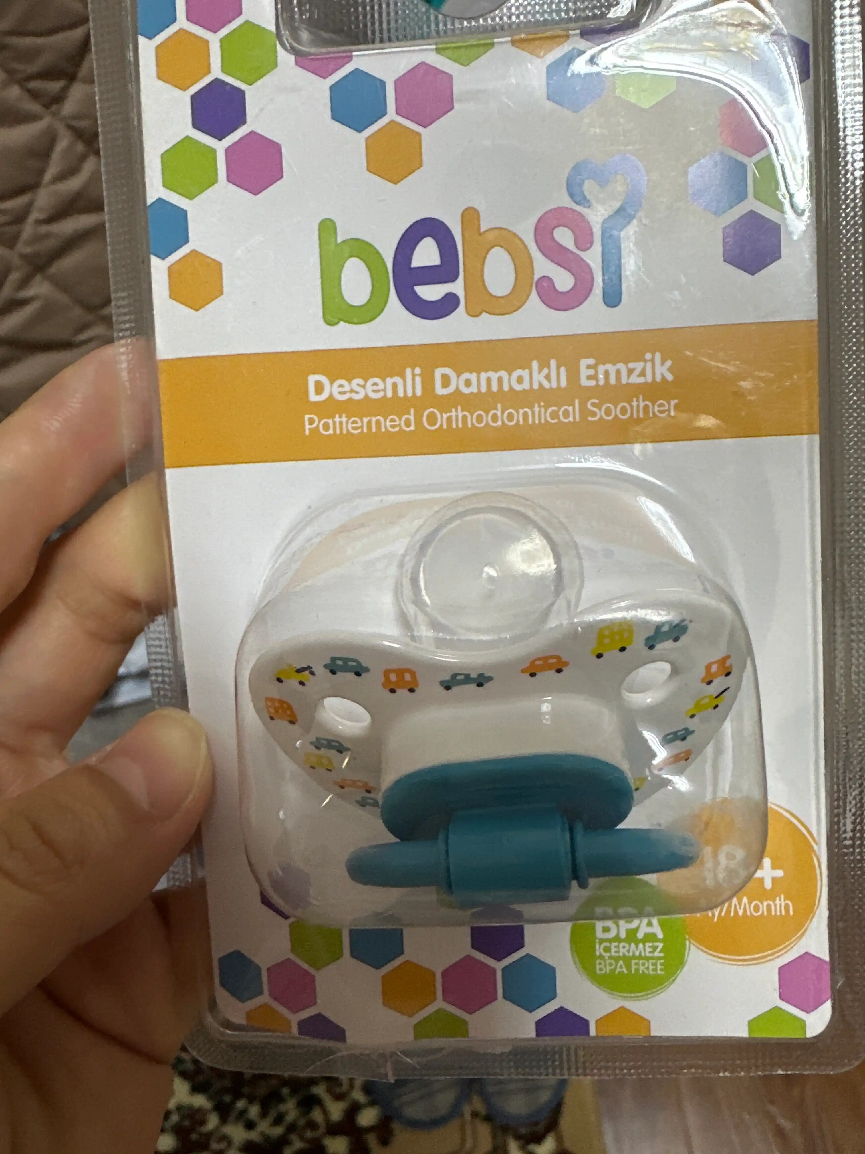 Детская соска-пустышка для малышей Bebsi Wb259, с рисунком, 18+м, №3, 1 шт
