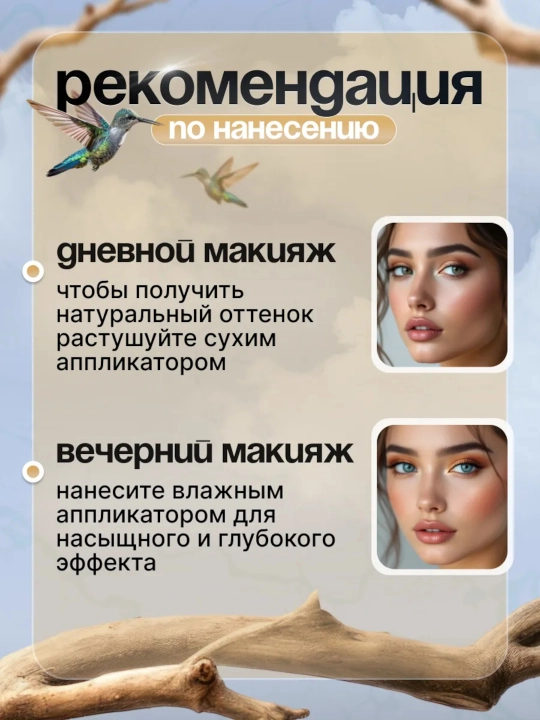 Тени для век SILVANA 05, с шиммером блестящие, золотые