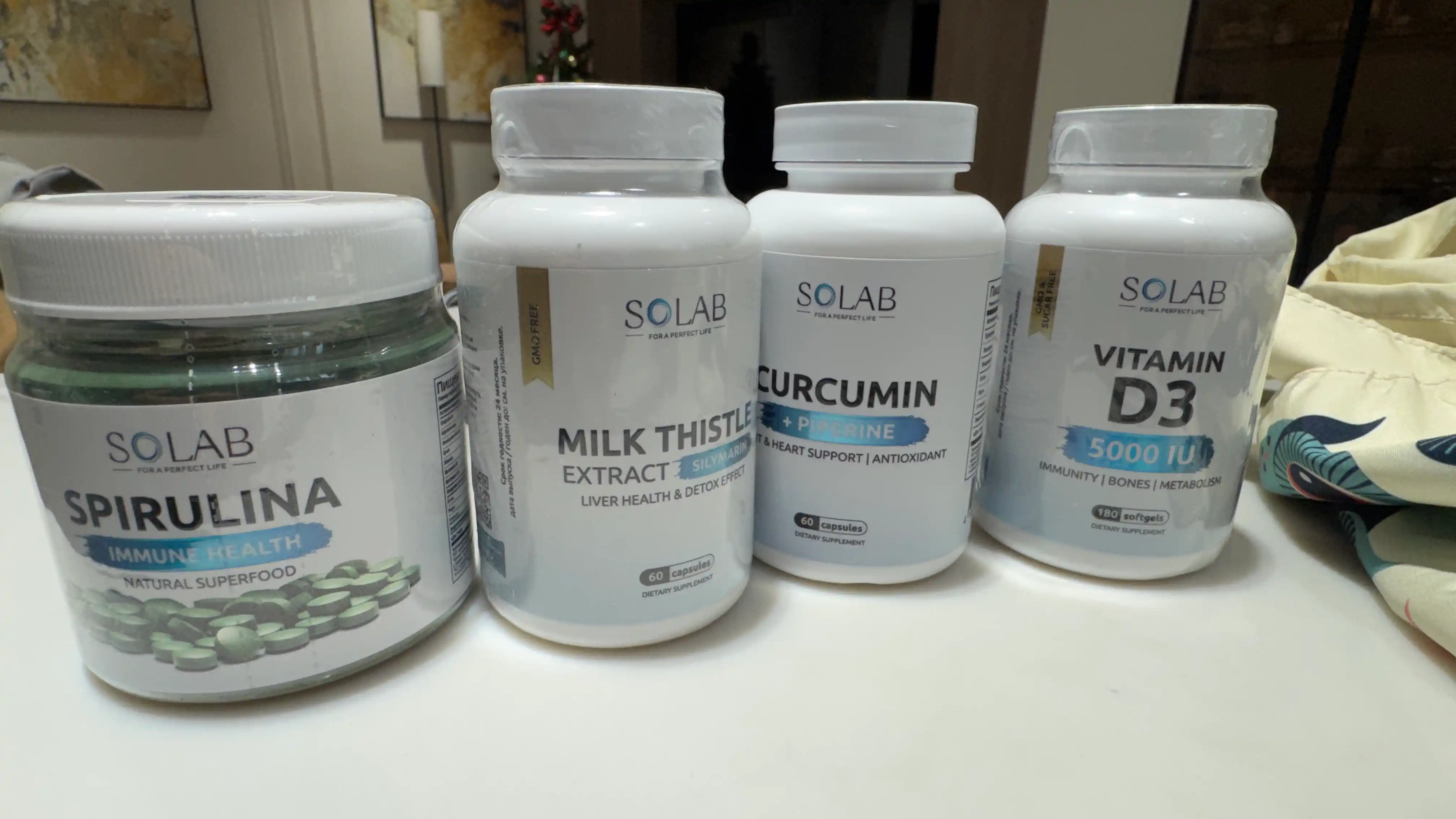 Kurkumin + Piperin, SOLAB, 60 kapsula