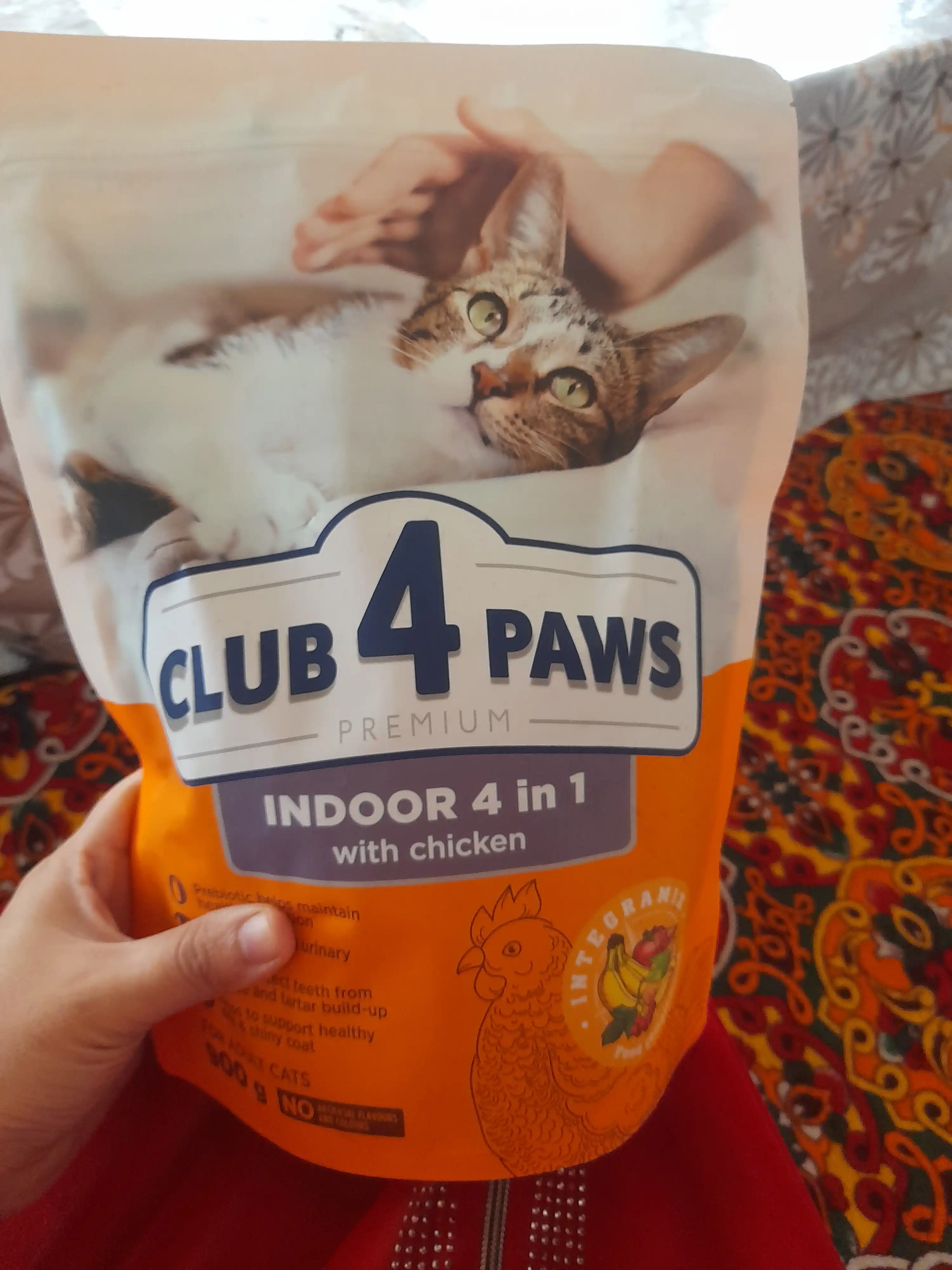 Club 4 Paws 4 в 1 сухой корм для домашних кошек, 900 г