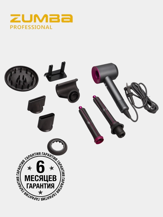Fen styler 7 tasi 1 da, Zumba ZM-6640, professional sun'iy intellektlik soch quritgich fen - 