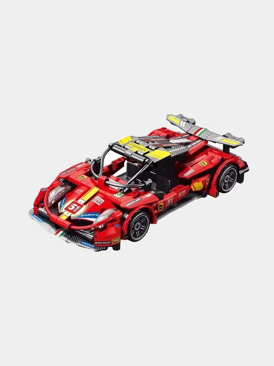 Конструктор инерционной машины, конструктор LEGO, модель автомобиля Ferrari, Bugatti - 