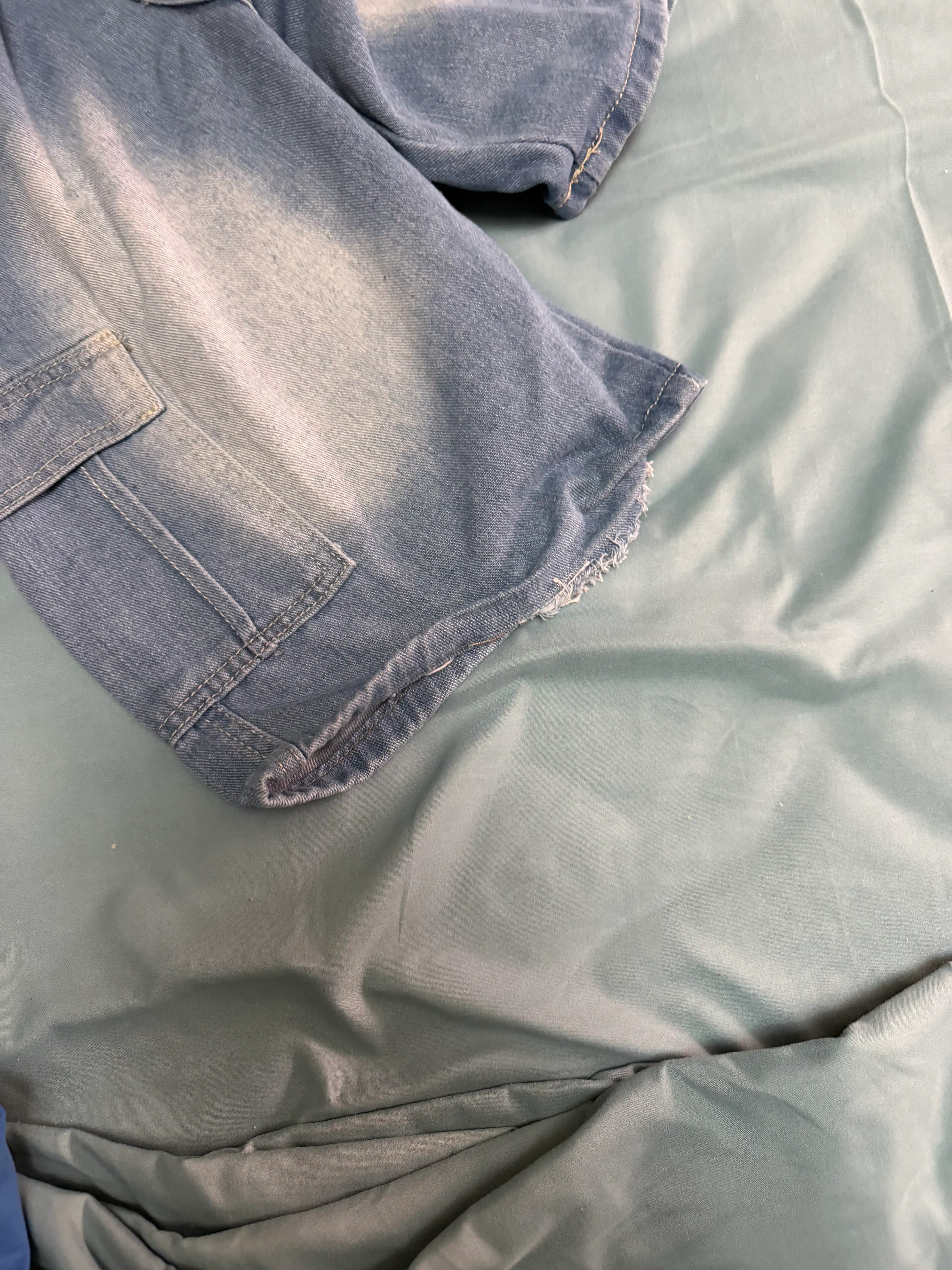 Erkaklar jinsi shortilari, cho'ntakli kargo model, denim, o'lchamlar XS dan 4XL gacha