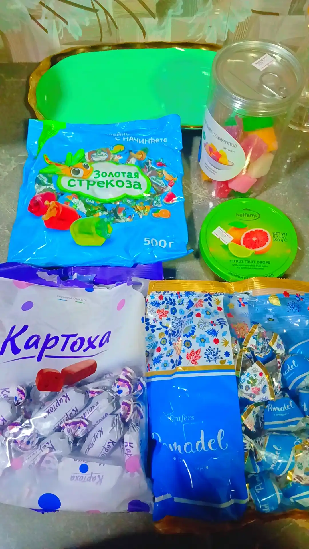 Crafers Pomadel apelsin nachinkali shokolad konfeti (450 gr)