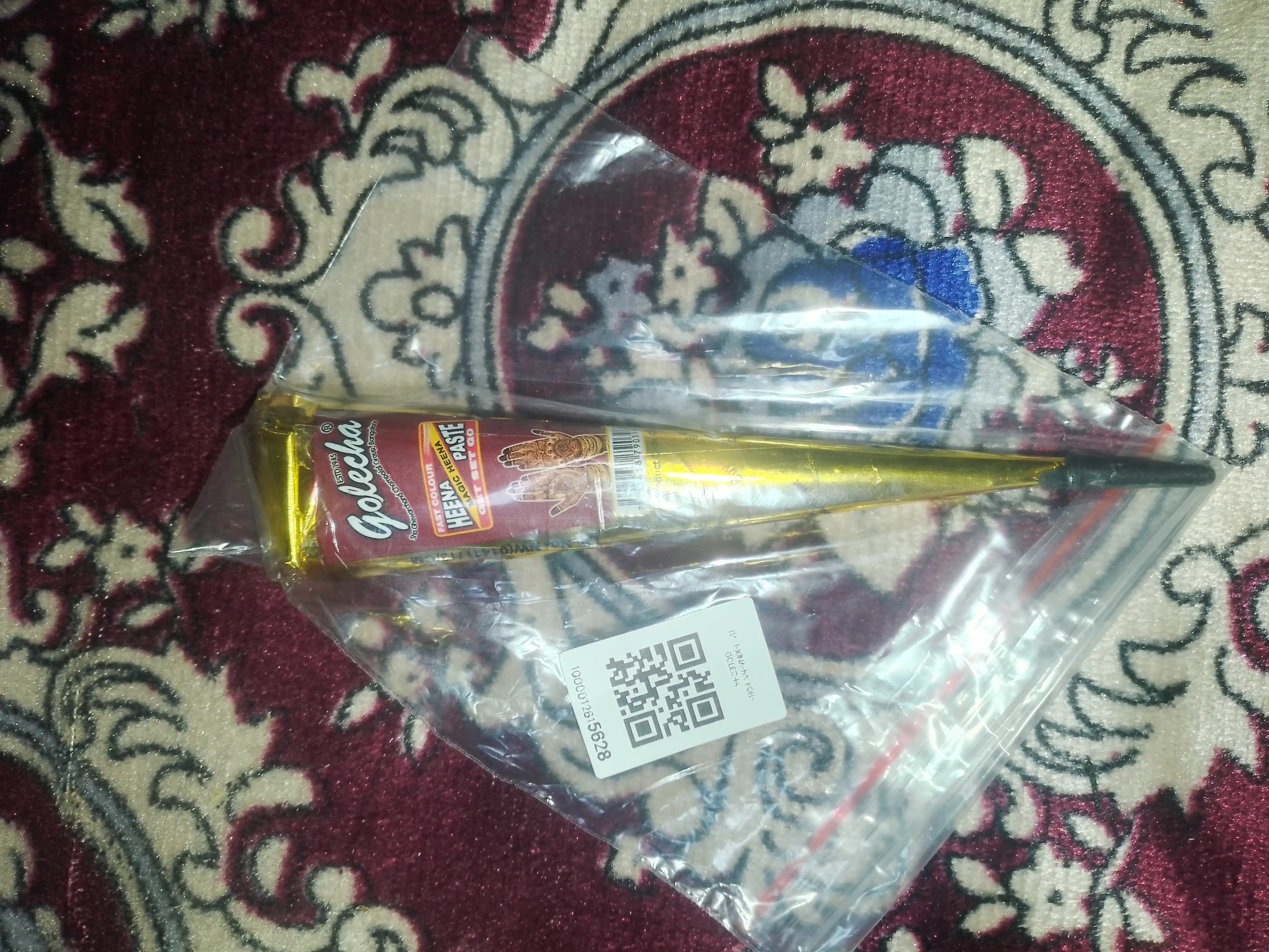 Xna, tabiiy xina qo‘l va kaftlarni bo‘yash uchun hna, Golecha, konussimon Golecha, 25 g
