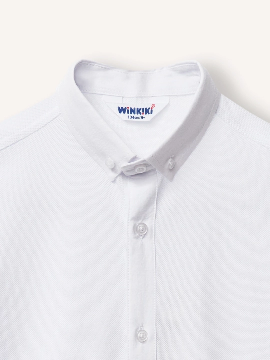 Рубашка школьная для мальчика Winkiki, с коротким рукавом, 100% хлопок