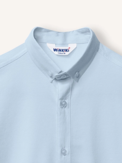 Рубашка школьная для мальчика Winkiki, с коротким рукавом, 100% хлопок