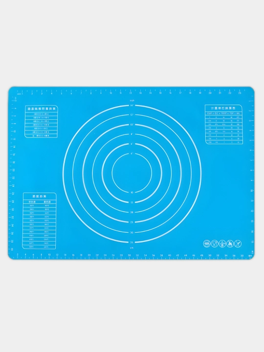 Silikon pishiriq kovrigi 50x40 sm, non-stick baking mat xamir yoyish uchun
