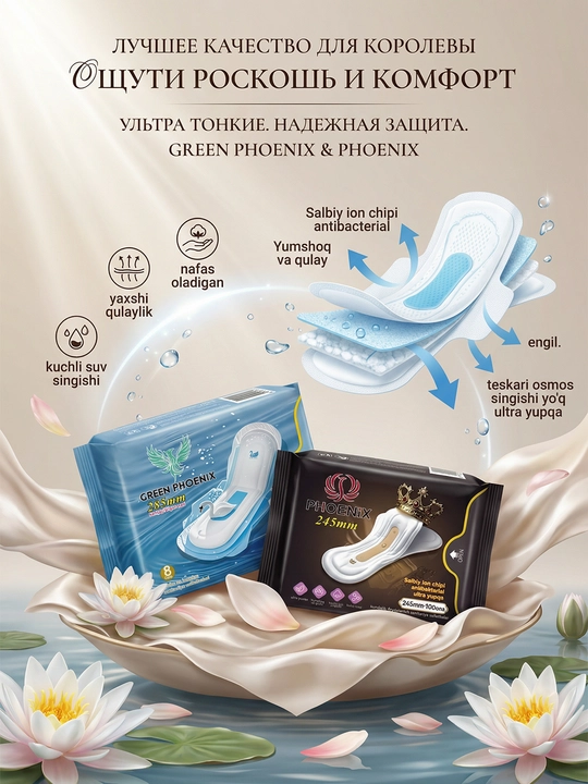 Набор прокладок дневные 245 мм + ночные 285 мм (Набор A), 4 упаковок