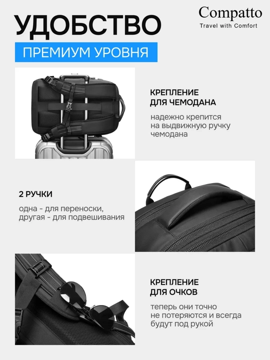 Вакуумный рюкзак городской для путешествий, ручная кладь
