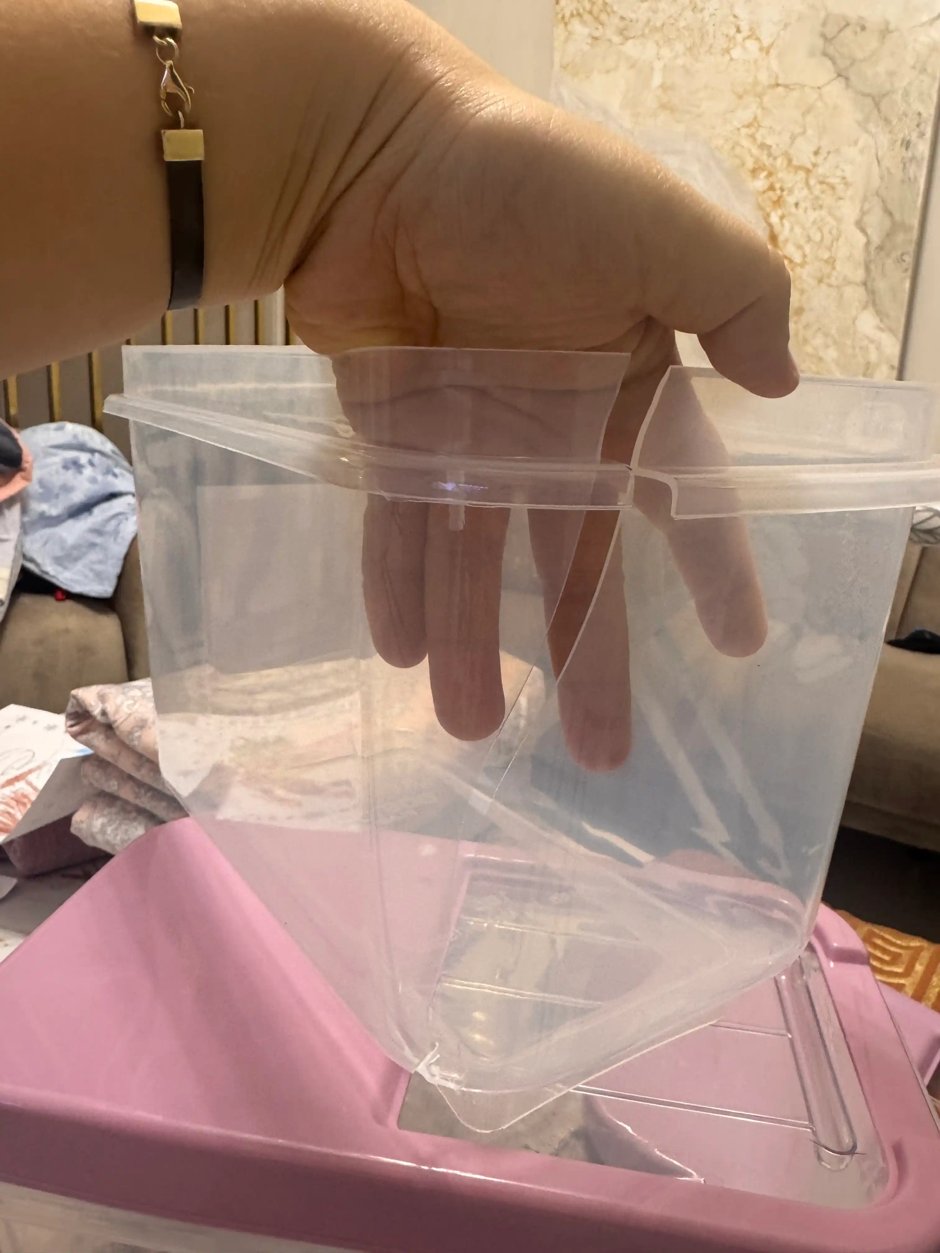 Oziq-ovqat, sabzavot va mevalarni saqlash uchun qopqoqli plastik konteyner, tushlik qutisi