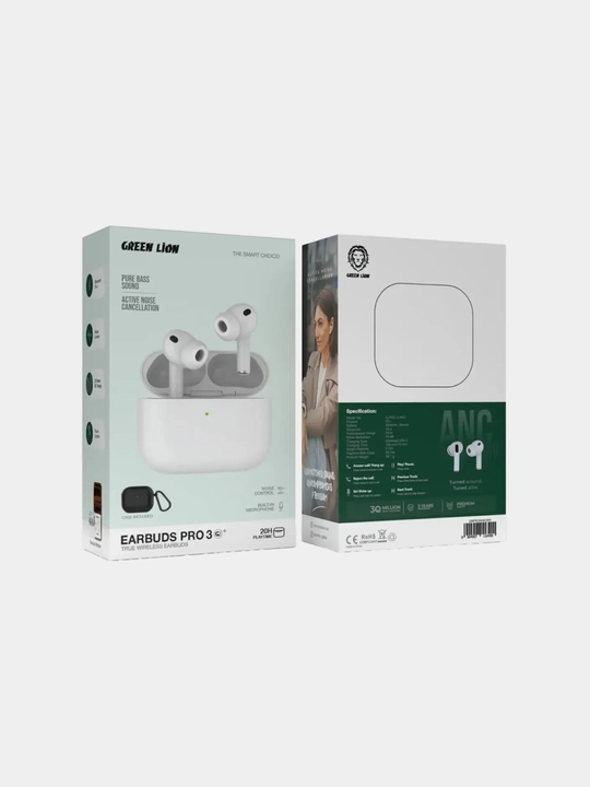 Simsiz quloqchinlar Green Lion Earbuds Pro3 ANC, faol shovqinni kamaytirish