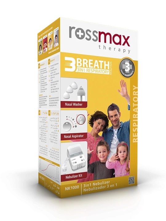 Rossmax NK1000, 3 tasi 1 da, Ingalyator (Nebulayzer), Aspirator, Irrigator 