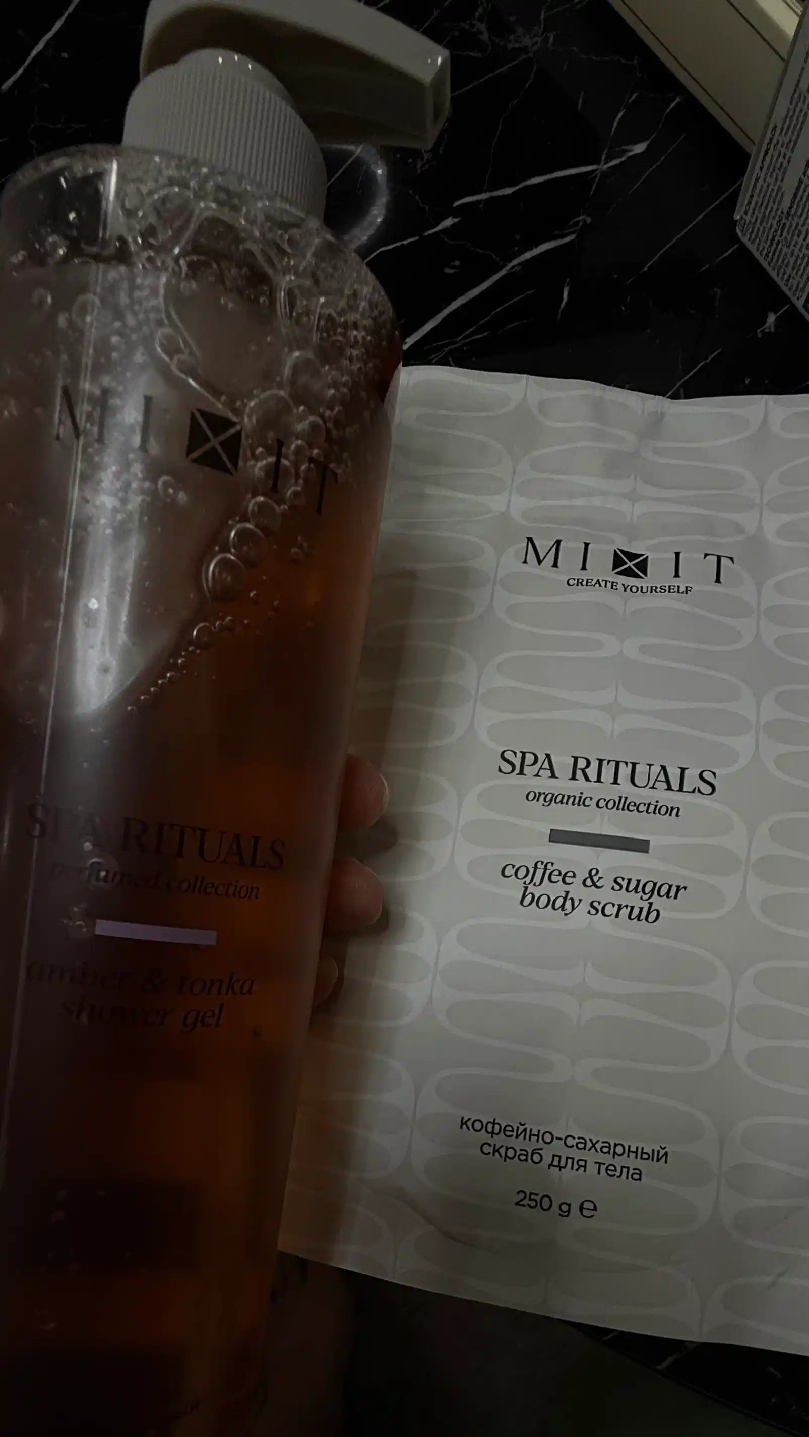 MIXIT Spa Rituals Shower Gel Amber & Tonka, xushbo‘y dush geli, 500 ml
