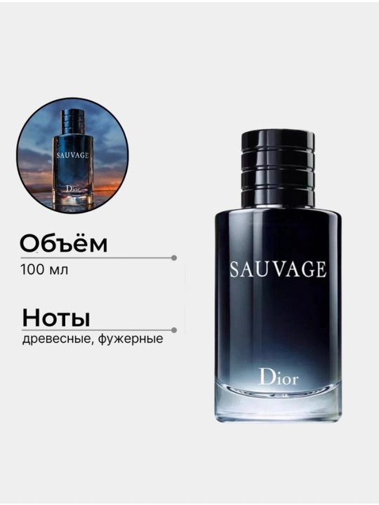 SAUVAGE, DIOR, erkaklar uchun hashamatli va elegant atir, 100 ml