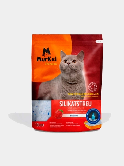 Силикагелевый наполнитель Murkel с ароматом клубники 4500 г