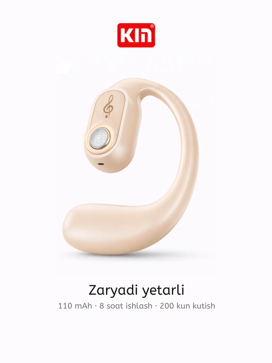 Simsiz quloqchin KIN KL30, mono, Bluetooth mikrofonli, quloqqa ilinadigan