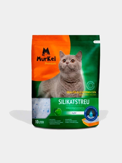 Силикагелевый наполнитель Murkel, с ароматом яблока, 4500 г