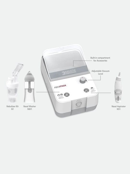 Rossmax NK1000, 3 tasi 1 da, Ingalyator (Nebulayzer), Aspirator, Irrigator 