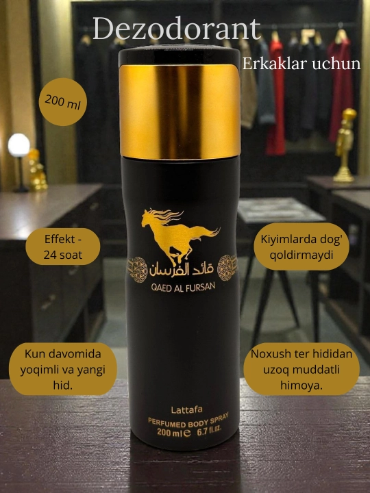 Erkaklar uchun sovg‘a to'plami, atir, dezodorant va salfetkalar