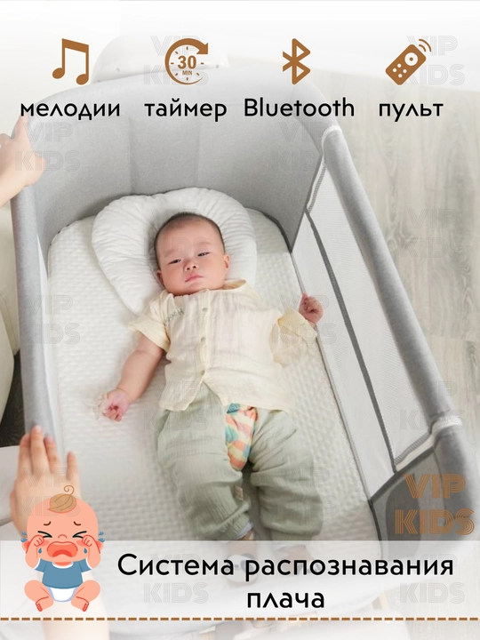 Qo‘shimcha bolalar karavoti, chaqaloqlar uchun belanchak, elektron beshik, manej karavot