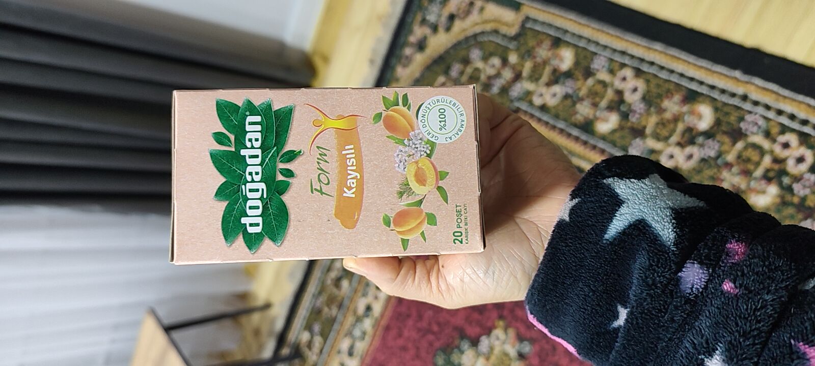 Dogadan Form Turk choyi ozish uchun, mevali choy, o'simlik choy, 20 paket