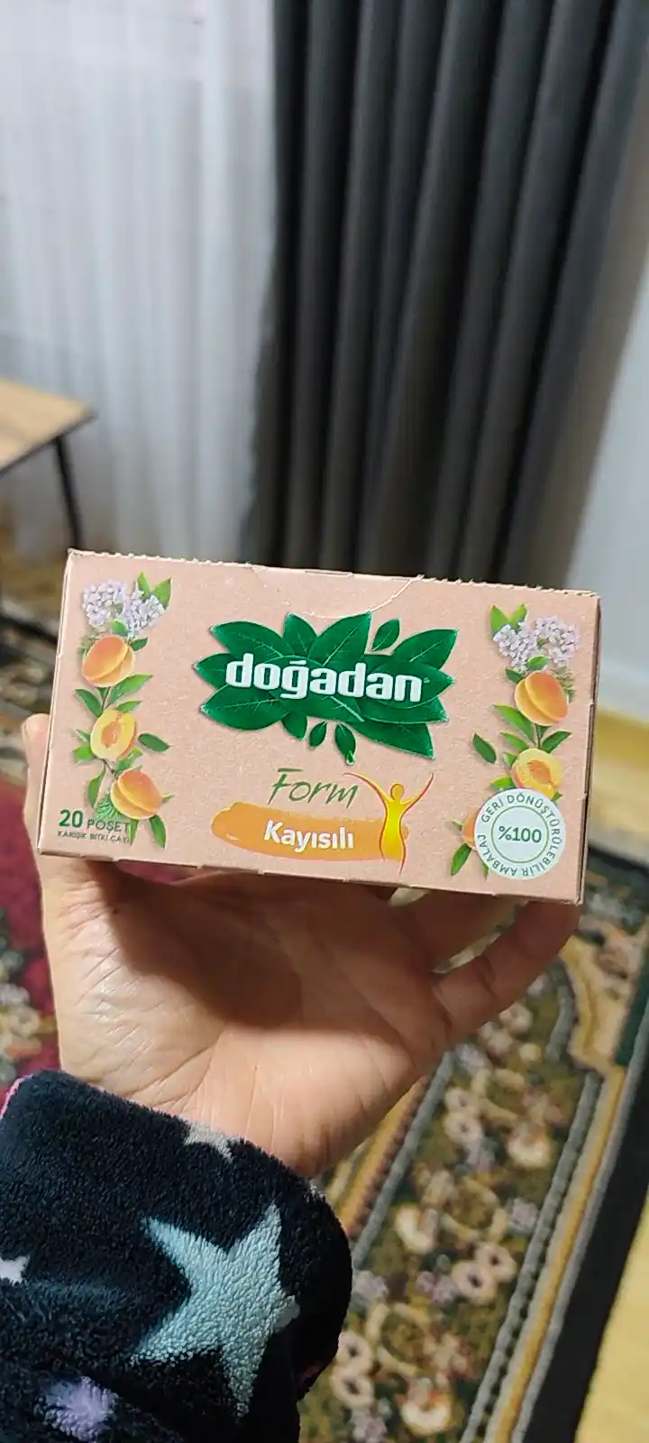 Dogadan Form Turk choyi ozish uchun, mevali choy, o'simlik choy, 20 paket